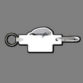 Key Clip W/ Key Ring & Manatee Key Tag